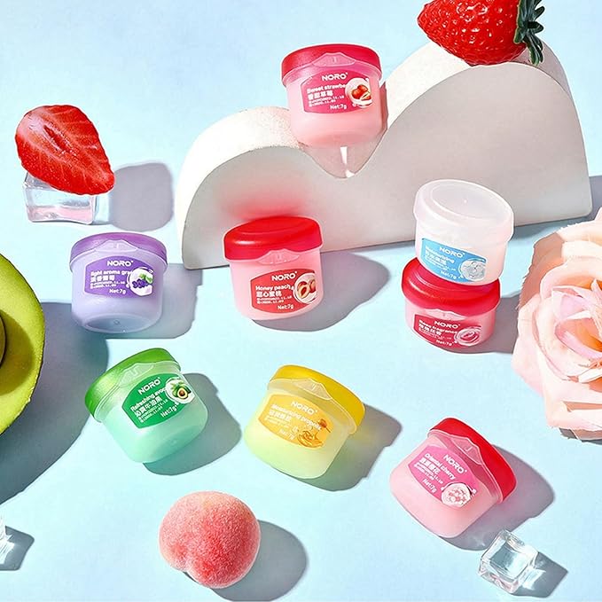 Lip Balm Hydrating, Lip Balm Lip Sleeping Mask, Lip Moisturizer For Lip Care, Lip Mask Overnight Nourishing Cracked Lips, Lip Care Products Birthday Gifts Set For Teens – 8pcs