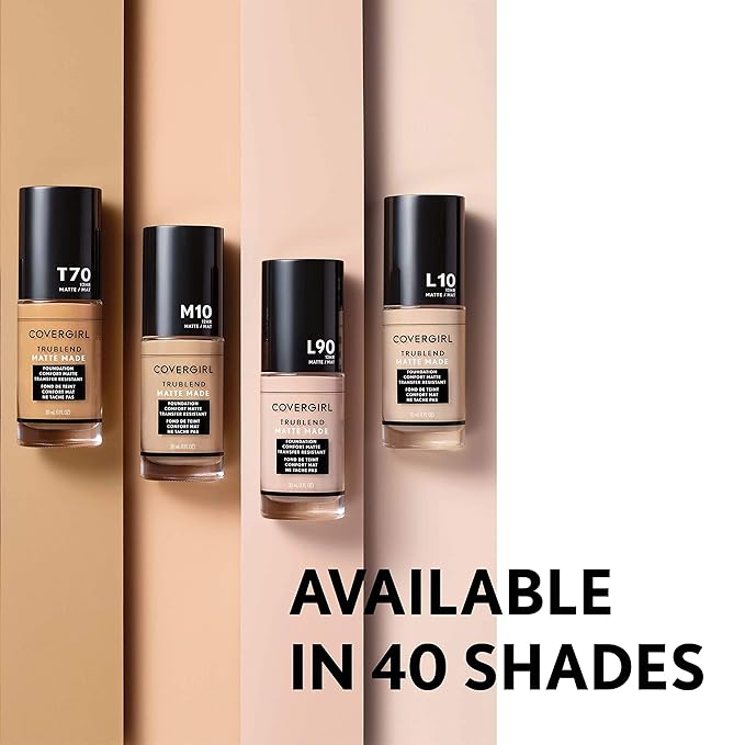 COVERGIRL TruBlend Matte Made Liquid Foundation, Caramel Beige (Pack of 3)
