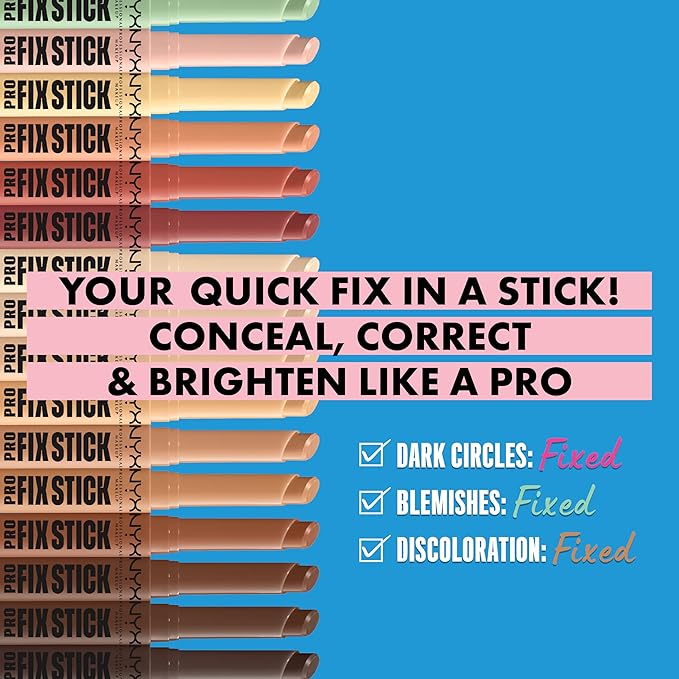 NYX PROFESSIONAL MAKEUP Pro Fix Stick Correcting Concealer, Buildable Medium Coverage Concealer Stick - Deep Walnut
