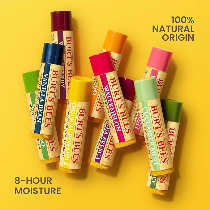 Burt's Bees Lip Balm - Original Beeswax, Lip Moisturizer With Responsibly Sourced Beeswax, Tint-Free, Natural Origin Conditioning Lip Treatment, 2 Tubes, 0.15 oz.