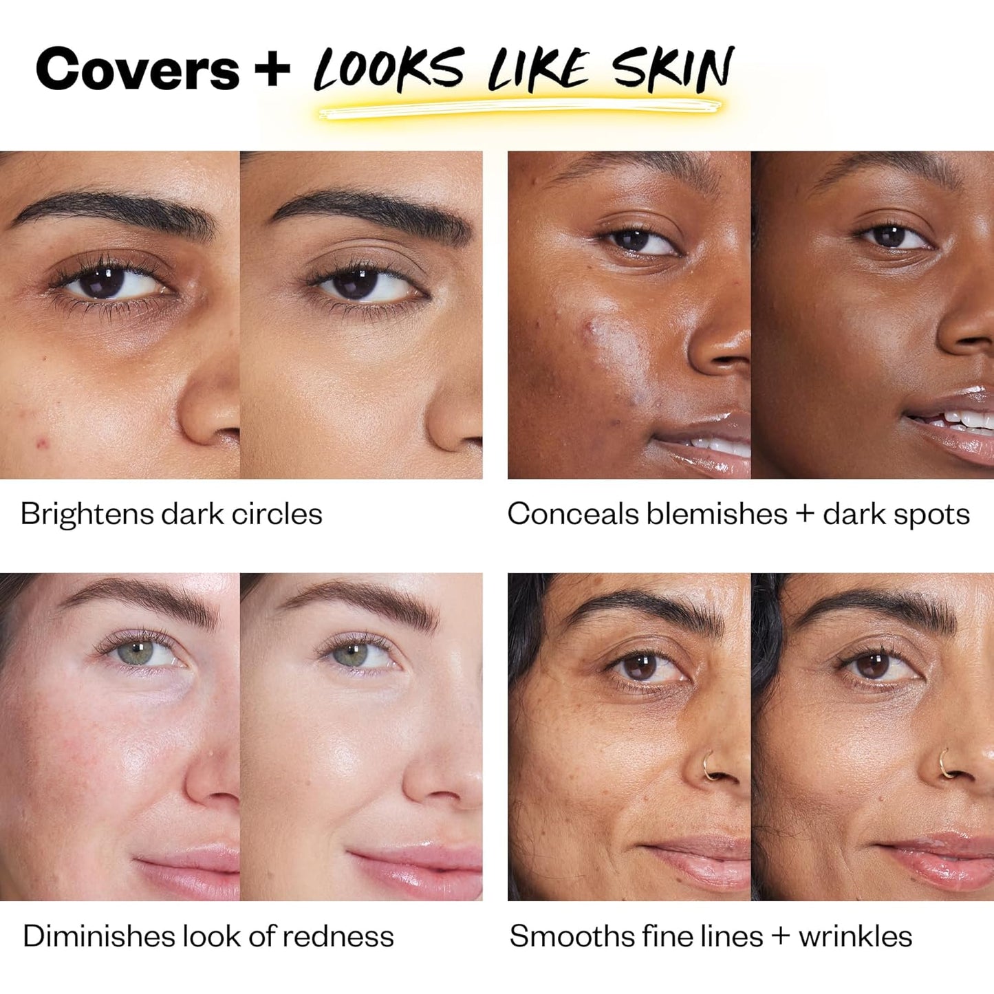Kosas Revealer Concealer - Medium Coverage Makeup with Hyaluronic Acid, Conceals Dark Circles Under Eyes, Dark Spots and Blemishes + Brightens, Hydrates, Long-Lasting & Vegan,(Tone 3.5 W)