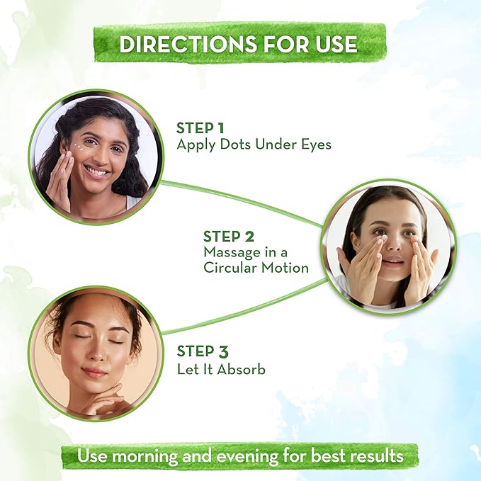 Mamaearth Bye Bye Dark Circles Eye Cream | with Cucumber & Peptide | Reduces Puffiness, Bags & Wrinkles | Nourishes Under Eye Skin | Suits All Skin Types | 0.70 Oz (20g)