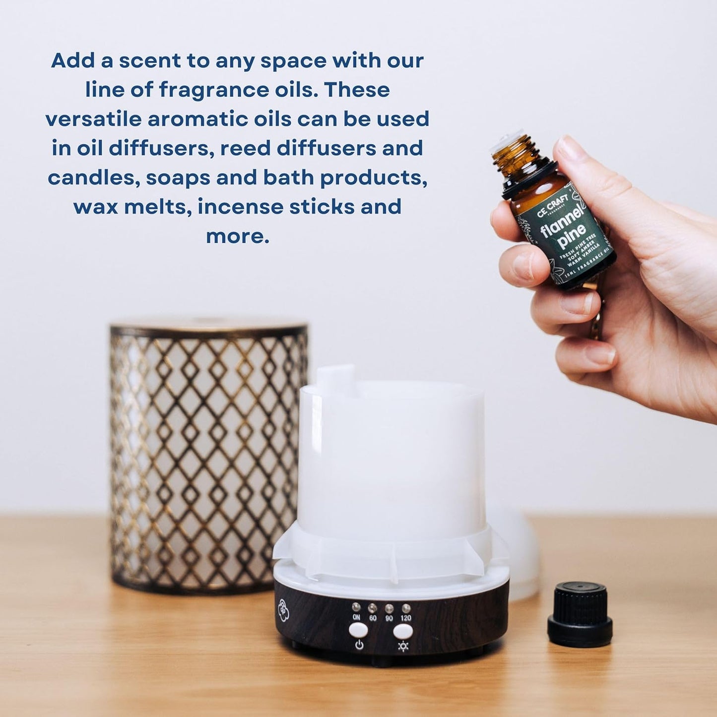 CANDECraftCo Premium Fragrance Oil – Diffuser Oils Fragrances Scented for Home, Candle Soap Making Supplies, Aromatherapy Blends for House (0.34 Fl Oz) (2-Pack, Apple + Mahogany)