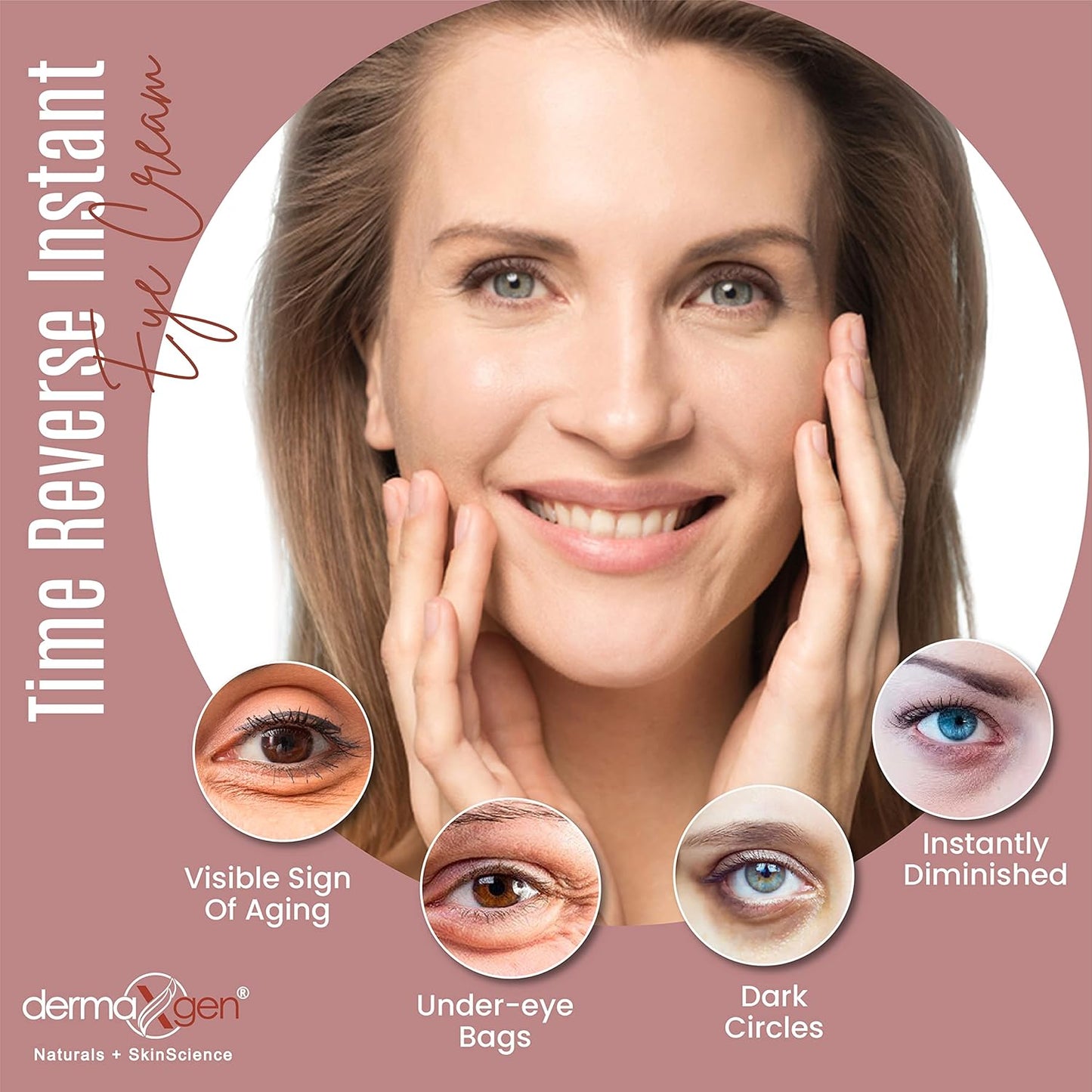 Instant Eyelift Cream Time Reverse Treatment For Dark Circles, Puffy Eyes, & Wrinkles Anti Aging Serum Reduces Under Eye Bags, Wrinkles, Dark Circles, Fine Lines & Crow's Feet Instantly - 12