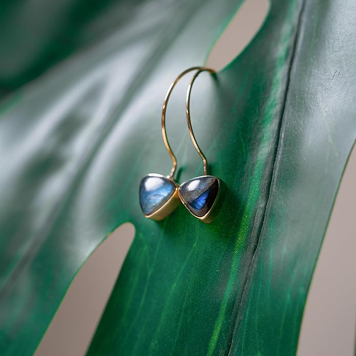 AYANA Healing Crystal Earrings for Women - Handmade Drop Earrings with Ethically Sourced Authentic Gemstones | Birthstone Jewelry for Women Trendy