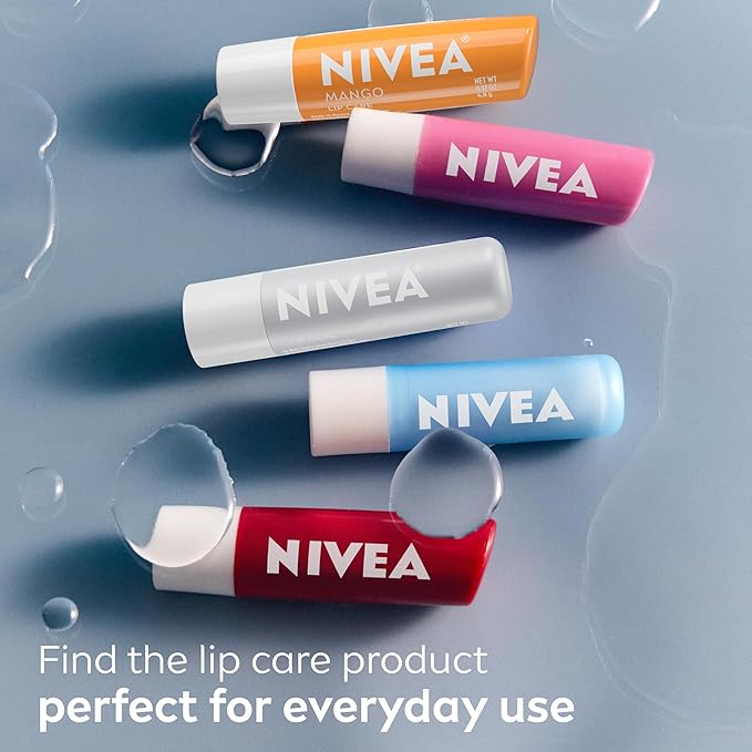NIVEA Mango Lip Care, 0.17 oz, Pack of 4