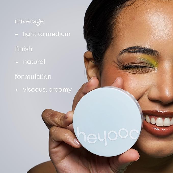 Natural Glow Foundation - Light to Medium Coverage Cushion Foundation Makeup with Hyaluronic Acid & Tea Tree Extract - Vegan & Cruelty-Free Cream Foundation - K Beauty - 15g/0.52oz - Ivory