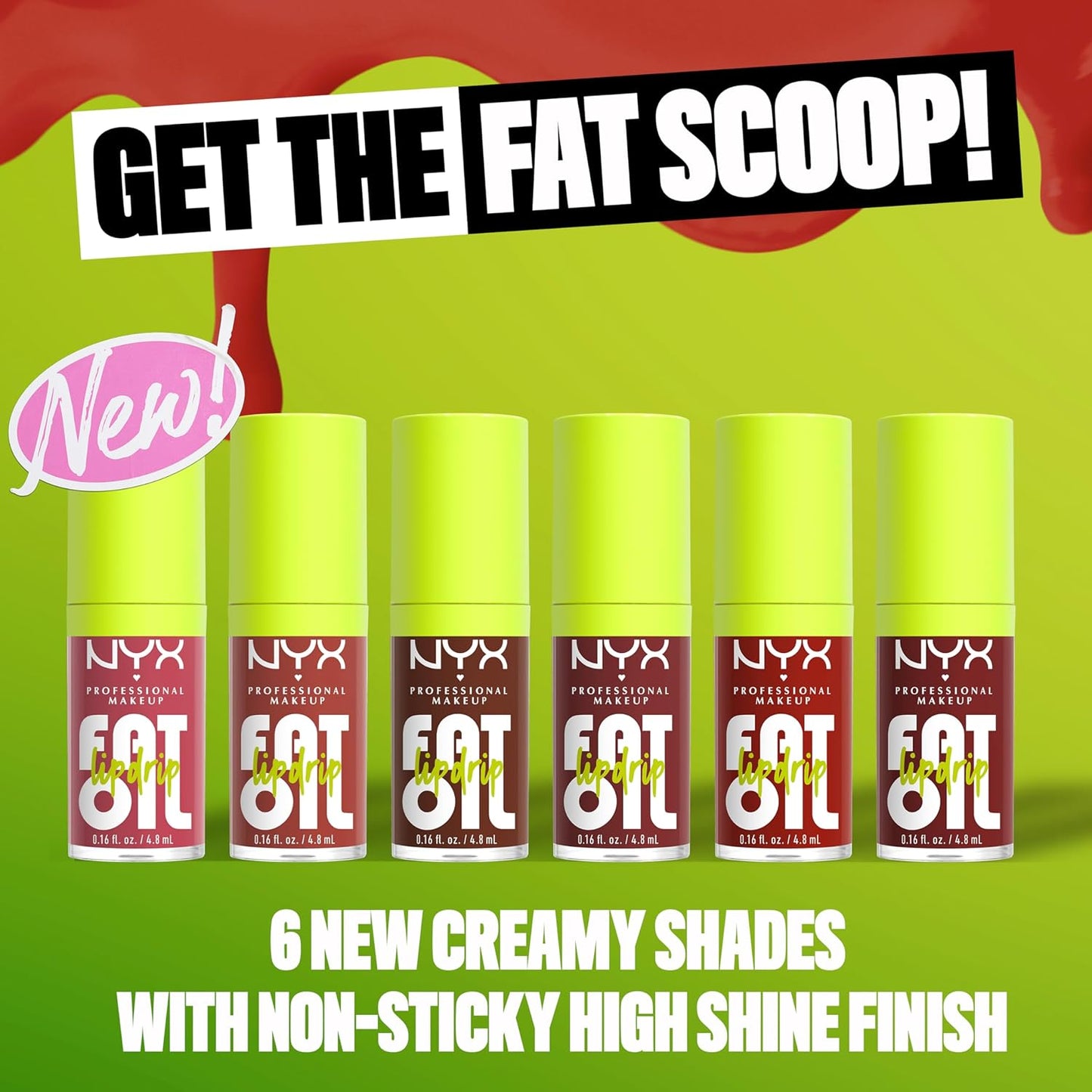 NYX PROFESSIONAL MAKEUP Fat Oil Lip Drip, Moisturizing Lip Oil Gloss, Vegan Tinted Formula, Up to 12 HR Hydration - Inside Scoop (Plum Brown)