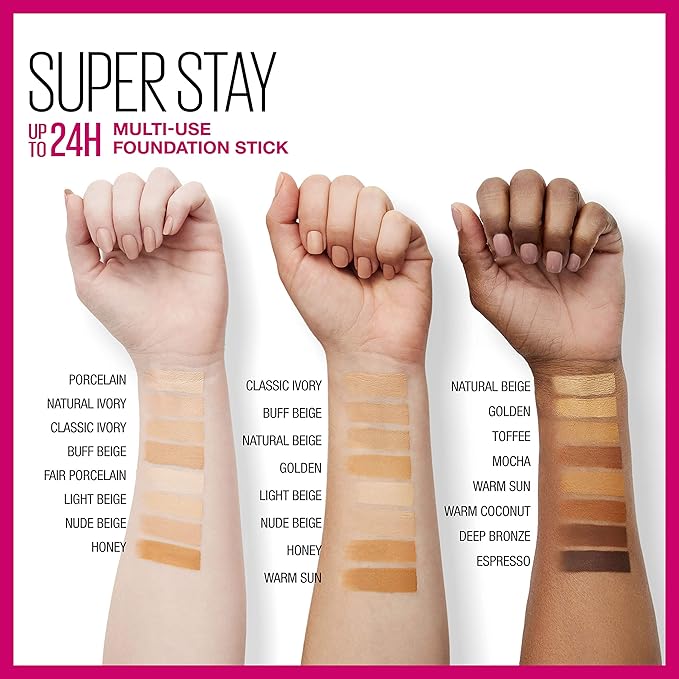Maybelline New York Super Stay Foundation Stick for Normal To Oily Skin, Espresso, 0.25 Ounce