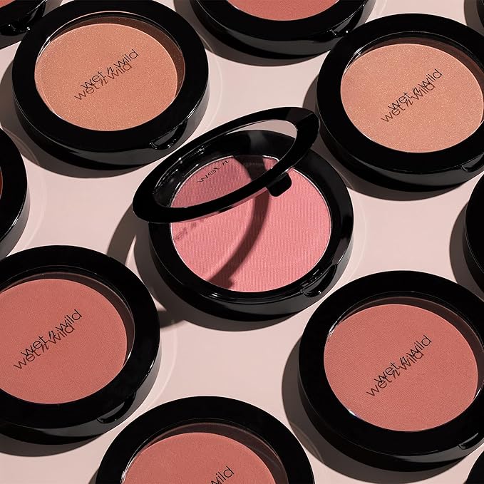 wet n wild Color Icon Blush, Effortless Glow & Seamless Blend infused with Luxuriously Smooth Jojoba Oil, Sheer Finish with a Matte Natural Glow, Cruelty-Free & Vegan - Pearlescent Pink(Packaged)