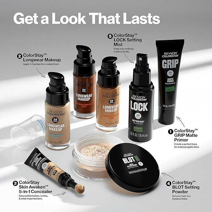 Revlon Liquid Foundation, ColorStay Face Makeup for Combination & Oily Skin, SPF 15, Medium-Full Coverage with Matte Finish, Mahogany (440), 1.0 oz