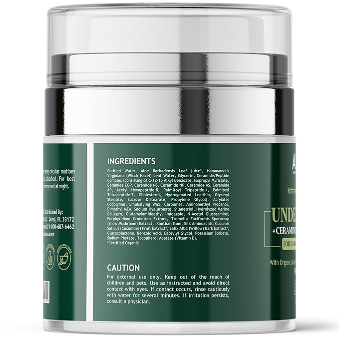 Under Eye Gel - Premium Anti Aging Eye Cream for Dark Circles & Puffiness, Treatment On, Eye Bags Gone, Brightness Glows, 1.7 oz.