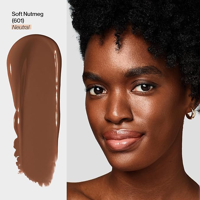 Revlon Illuminance Tinted Serum, Triple Hyaluronic Acid, Evens Out Skin Tone Over Time and Hydrates All Day, SPF 15, 601 Soft Nutmeg, 0.94 fl oz.