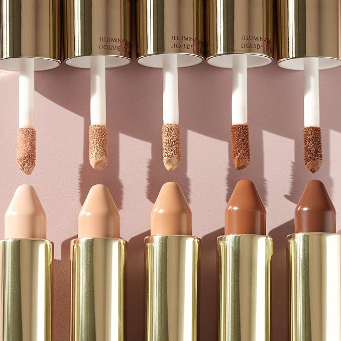 Wander Beauty Dualist Matte and Illuminating Concealer Makeup - Light Medium - Dual-Ended Matte Concealer Stick + Liquid Concealer - Full Coverage Concealer Brightens, Firms, & Hydrates - 0.28 fl oz