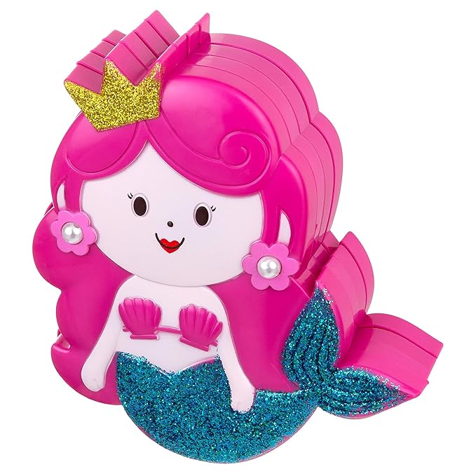 Expressions – Mermaid Beauty Kit – Novelty Starter Makeup Palette, Fold Out Makeup Palette, Make Up Toy Cosmetic Kit Gifts for Girls -Washable Make Up Set-Non-Toxic