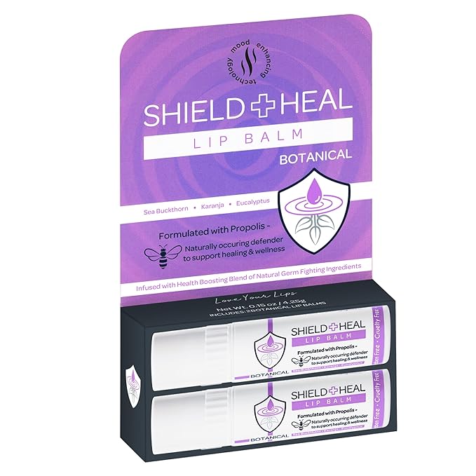 2 Pack - Botanical Lip Balm with Aromachology, Mood-Boosting Fragrance Technology, Soothes Chapped Lips & Relieves Dryness, Silky Smooth Texture Warms on Contact (2 Pack)