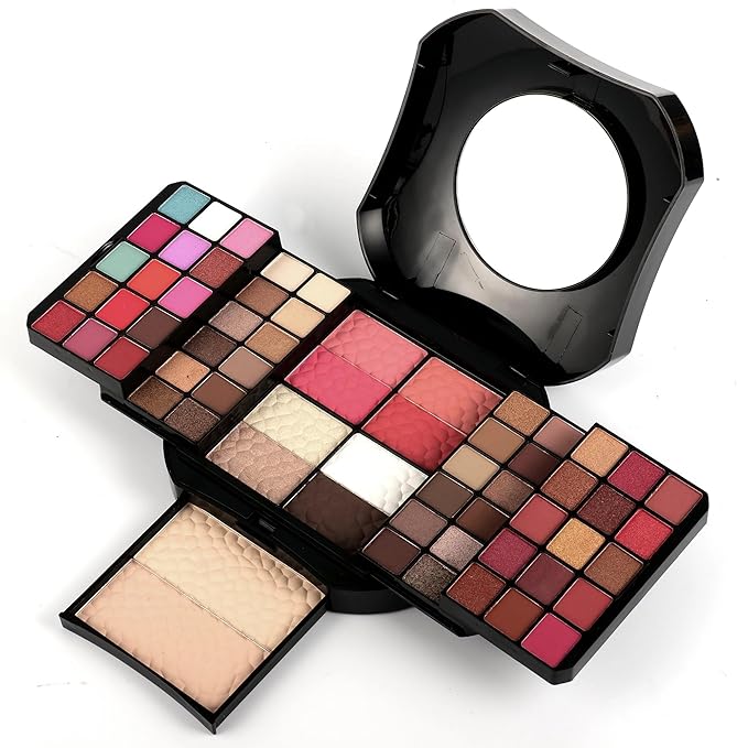 SAMIK Eye shadow blush concealer contour makeup kits full set all in one makeup set cosmetic girl makeup gift box blush set (Black)