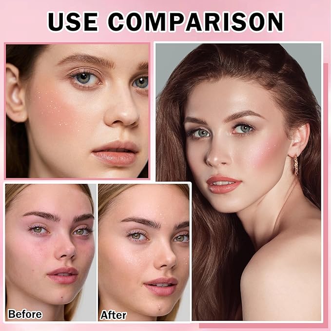 Oil Control Loose Powder Makeup Translucent Setting Powder Shimmer Long Lasting Lightweight Polvo Traslucido Maquillaje Para Mujer Face Powder Makeup - 04 Dark Brown Shimmer