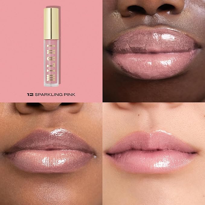 Milani Keep It Full Nourishing Lip Plumper - Sparkling Pink (0.13 Fl. Oz.) Cruelty-Free Lip Gloss for Soft, Fuller-Looking Lips