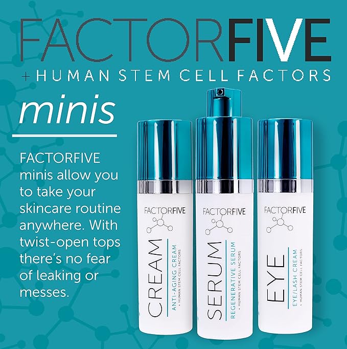 Age Defying Cream with Human Derived Apidose Stem Cell Growth Factors for Anti-Wrinkle, Collagen Boost, and Acne Scarring Repair, Travel Size, 0.34fl oz/10ml