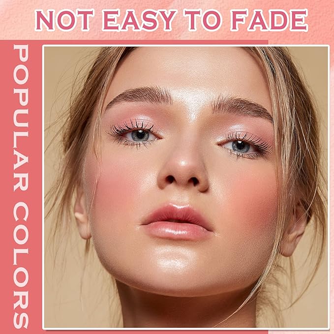 Liquid Blush Cream Blush Soft Matte Blush Liquid Stick for Cheeks Natural Cream Blush Makeup Dewy Face Blush Cosmetics - 02 Pink