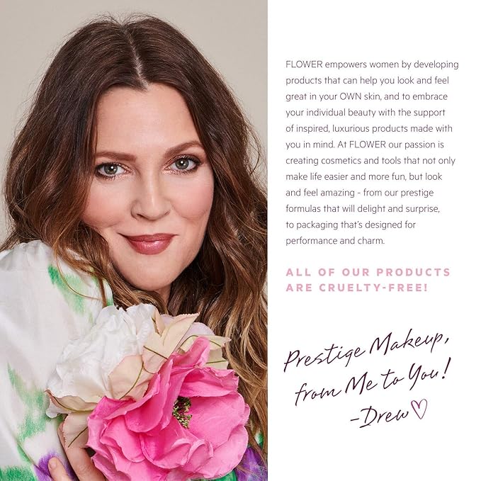FLOWER Beauty By Drew Barrymore Liquid Blush Makeup Bomb Color Drops -Silky Lightweight Formula + Gel Cream Blush for Cheeks - Radiant + Glossy Finish - Buildable + Lightweight Formula - Cruelty-Free + Vegan (Nectar)