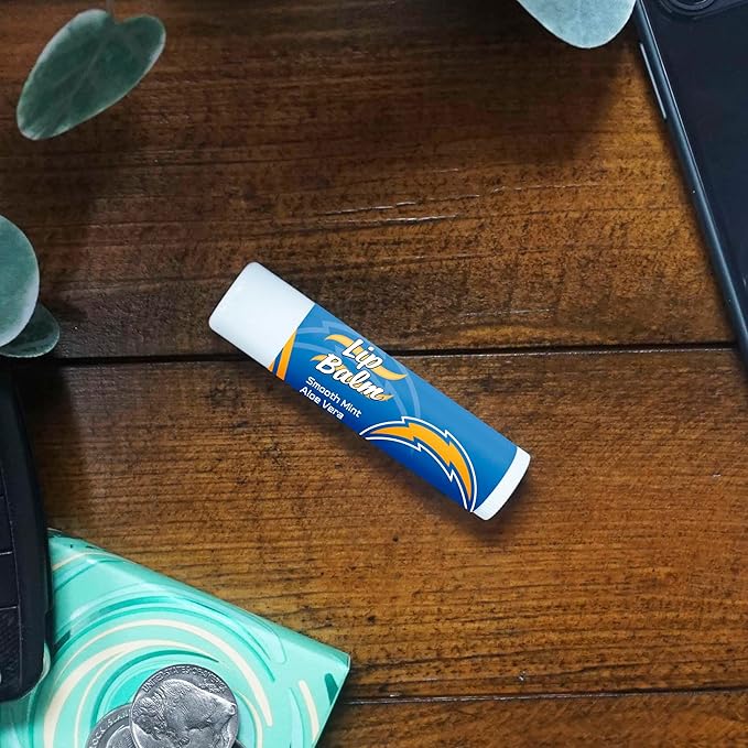 FANMATS 34688 Los Angeles Chargers Smooth Mint SPF 15 Lip Balm
