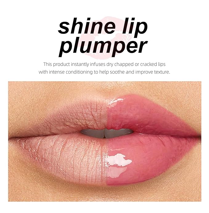 MAEPEOR Nourishing Lip Balm 8 Colors Smooth Moisturizing Lip Glow Gloss Non-Sticky and Long-lasting Hydrating Jelly Lip Balm for Women and Girls (Color 04)