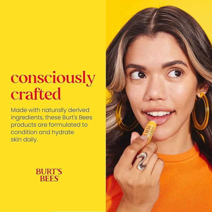 Burt's Bees Back to School Gifts Ideas, 5 Body Care College Dorm Products, Everyday Essentials Set - Original Beeswax Lip Balm, Deep Cleansing Cream, Hand Salve, Body Lotion & Foot Cream, Travel Size