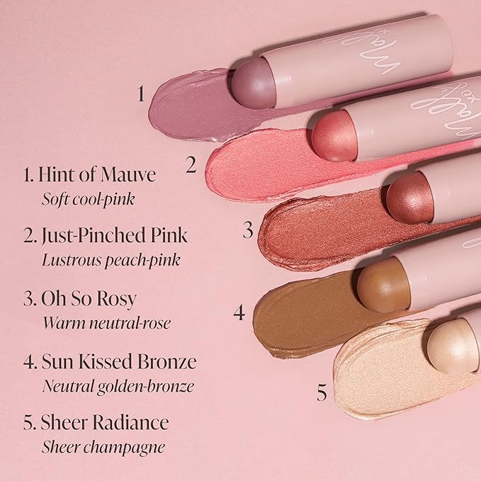 Mally Beauty Shimmer, Shape & Glow Plus Face Defining Stick, Just-Pinched Pink