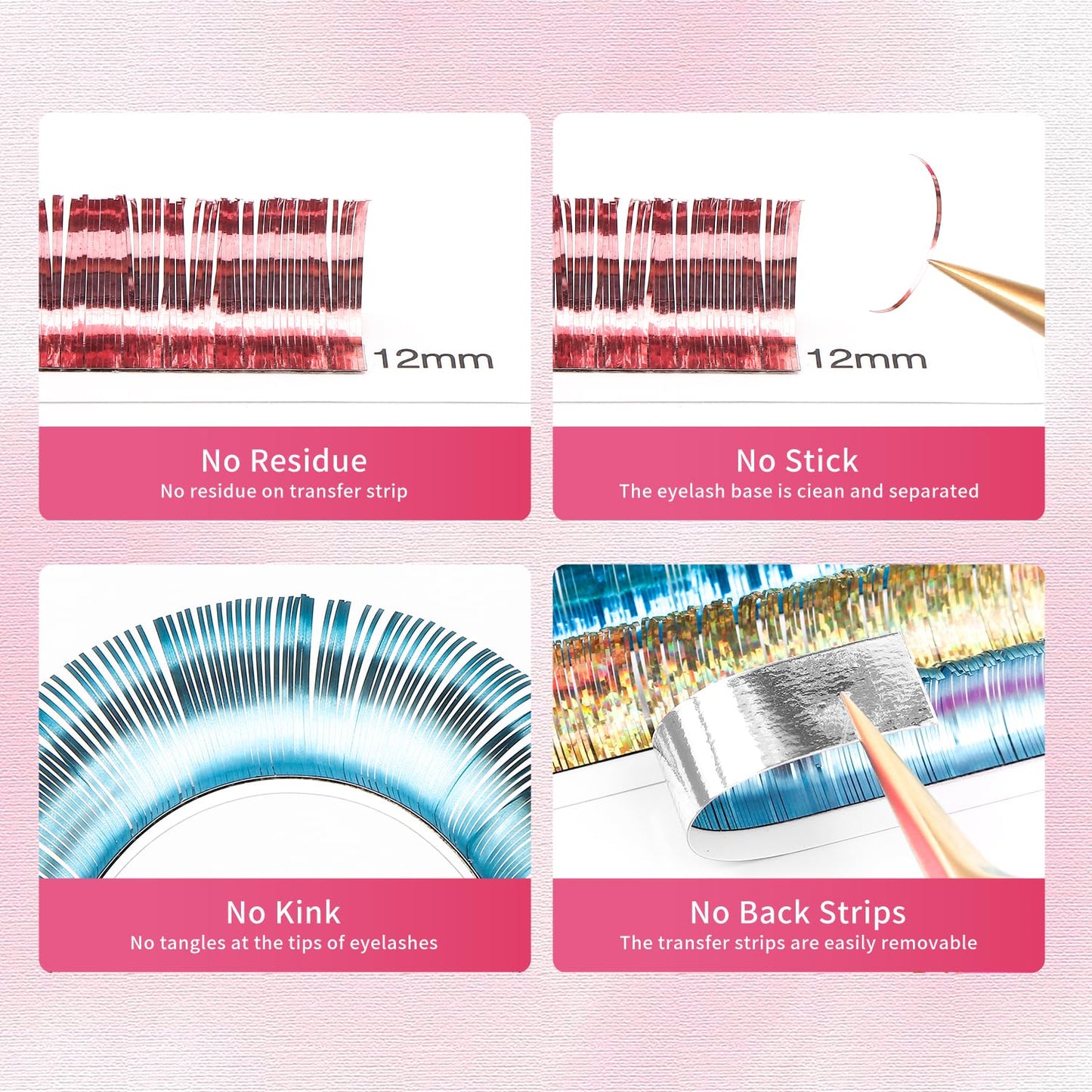 Glitter Spike Tinsel Eyelash Extensions 0.07 Colored Lashes Extension C Curl Lashes 9mm Lash Extensions Soft False Eyelashes Volume Lashes 12 Rows Professional Use(Glitter,0.07-C,9mm)