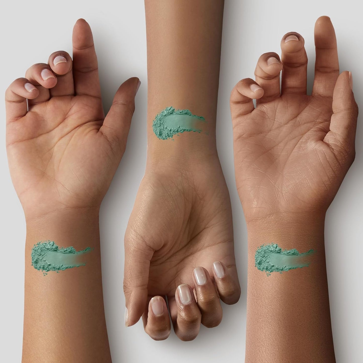Aloe Matte Turquoise Teal Green Soft Pressed Powder Single Vegan Eyeshadow; Talc, Paraben & Cruelty Free