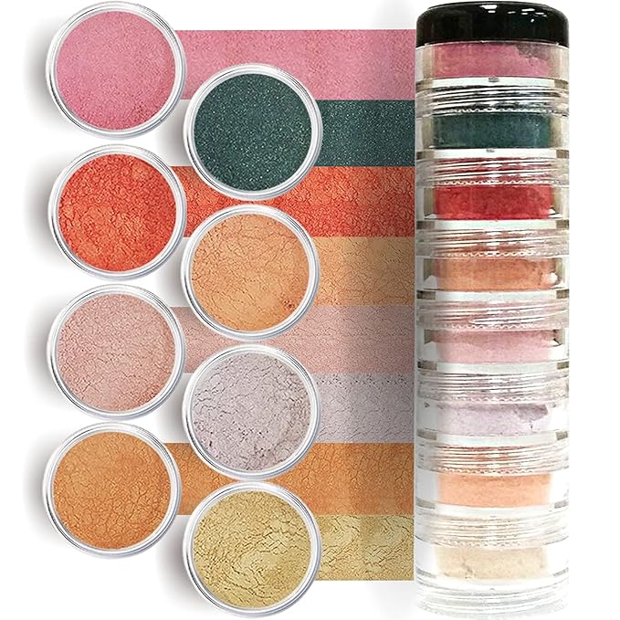 Summer Cupcake Mineral Eye Shadow Pallet, Organic Makeup Kit with Brown Eyeshadow, Nutural Eyeshadow, Mineral Powder, Contour Kit, Highlighter Palette, Hypoallergenic Eyeshadow