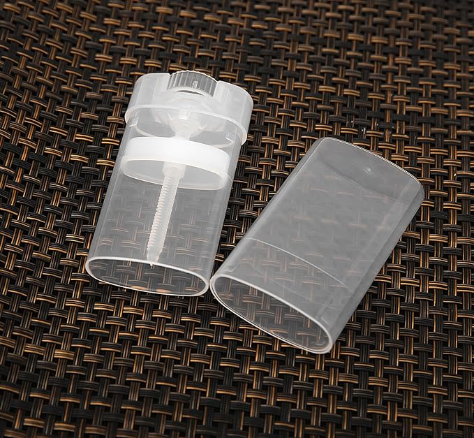 100PCS 15ML Transparent Empty Oval Deodorant Lip Lipstick Balm Tubes Containers for DIY Homemade Crayon Chapstick Holder