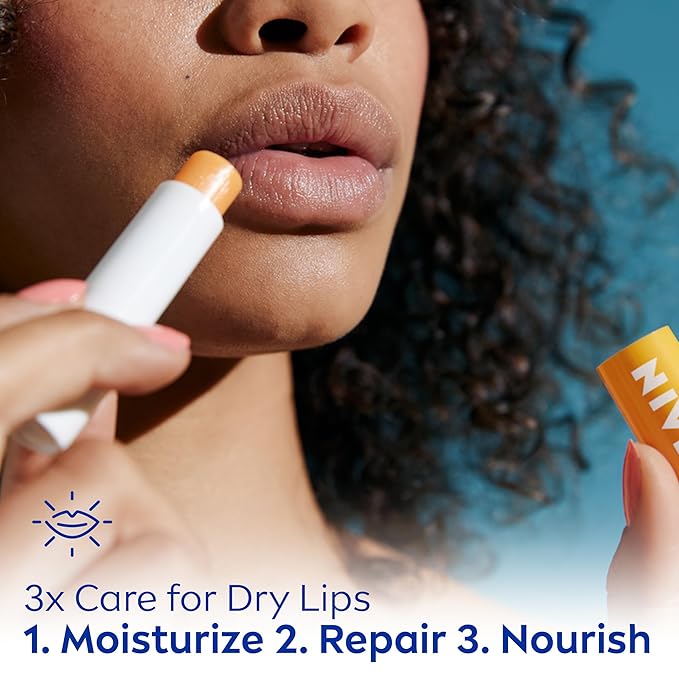 NIVEA Mango Lip Care, 0.17 oz, Pack of 4