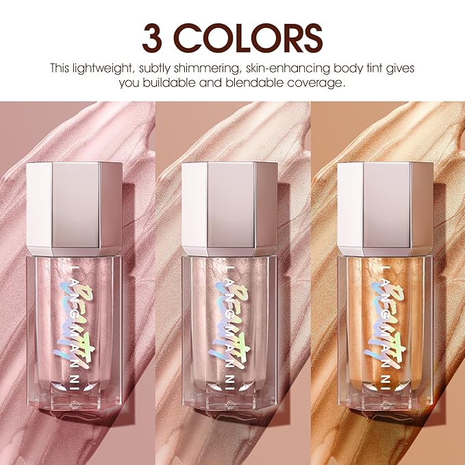 URQT Highly Pigmented Liquid Contour Highlighter - Built-in Sponge Tip Sculpted Complexion Wand Contour Non-Greasy Long Lasting Natural Weightless Buildable Highlighters Contour Contouring Bronzer (#01 ROSE QUARTZ)