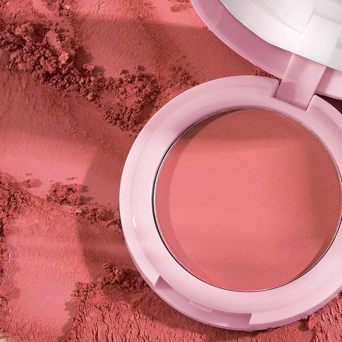Mally Beauty Bulletproof Powder Blush - Confident Coral - Long-Lasting Flush of Color - Compact Blush Powder Makeup - Matte Finish