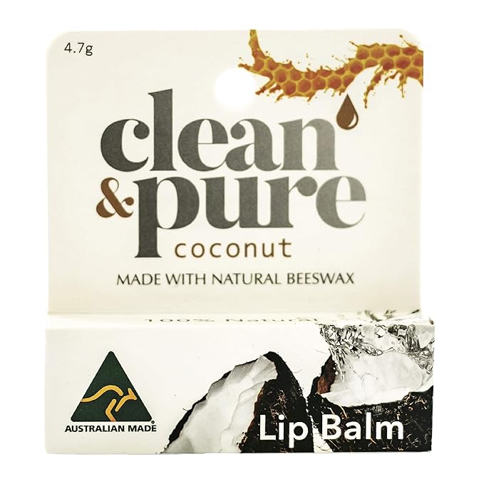 Lip Balm (Coconut) | Manuka Honey Conditioning Lip Care with 100% All Natural Beeswax and Vitamin E Oil | Flavored Lip Balm for Dry
