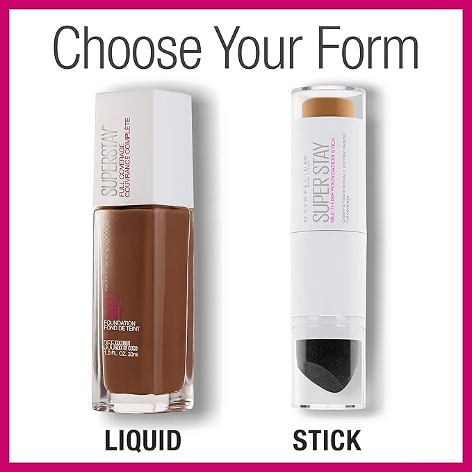 Maybelline New York Super Stay Foundation Stick for Normal To Oily Skin, Warm Coconut, 0.25 Ounce