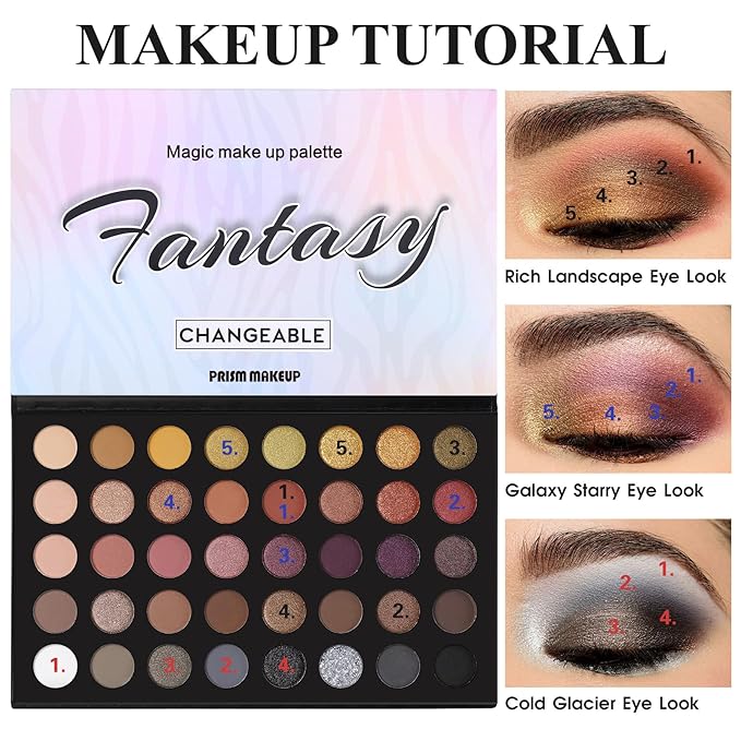 Professional Neutral Smokey Eyeshadow Makeup Palette, Matte Shimmer Metallic Black Grey Dark Goth Eye Shadows for Halloween, Pigmented Warm Smoky Naked Nude Rosy Gold Brown Pallet Daily Make Up Kit