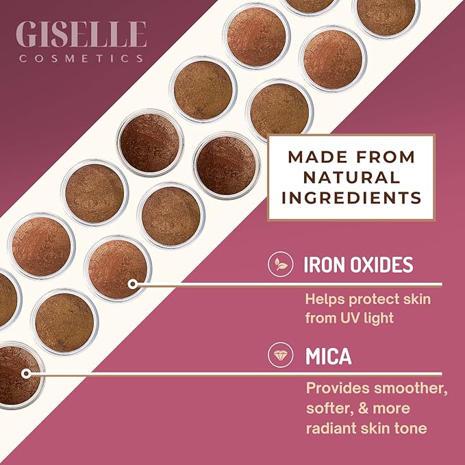Selfish Bronzer: Organic Makeup with Eyeshadow Palette, Highlighter Makeup, Face Powder, Contour Palette, Travel Size Makeup - Glow, Gold Digger, Dark Bronzer, Loose Powder Makeup