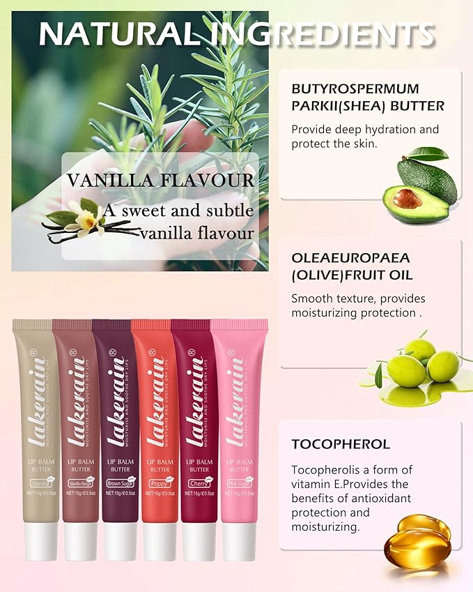 Lip Butter Balm Brown Sugar, Hydrating Tinted Butter Lip Gloss,Clear Lip Mask Lip Care Moisturizer,Smooth Lip Treatment, Non-Sticky Jelly Glow Reviver Fat Lip Oil,Thanksgiving Makeup Gift for Women-03