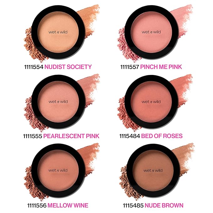 wet n wild Color Icon Blush, Effortless Glow & Seamless Blend infused with Luxuriously Smooth Jojoba Oil, Sheer Finish with a Matte Natural Glow, Cruelty-Free & Vegan - Bed of Roses