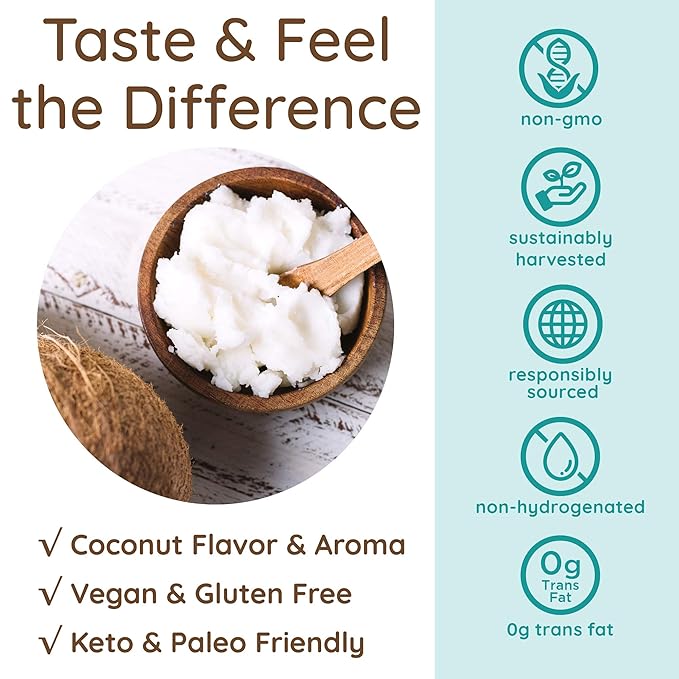Simply as-is | Cold-Pressed & ﻿Organic Virgin | Unrefined | Coconut Flavor for Cooking & Baking | Deep Moisturizer for Beauty | 54 fl oz