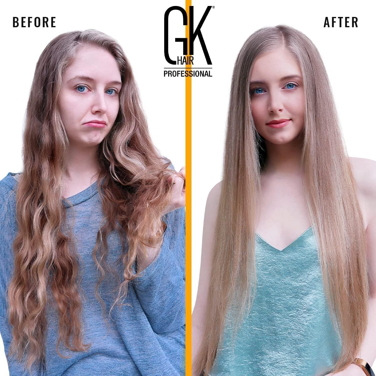GK HAIR Global Keratin The Best Kit (33.8 Fl Oz/1000ml) Smoothing Keratin Hair Treatment Professional Brazilian Complex Blowout Straightening For Silky Smooth & Frizz Free Hair