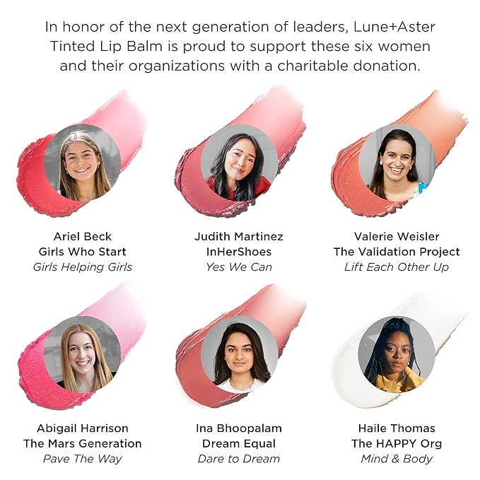 Lune+Aster Tinted Lip Balm - Dare To Dream - Vegan, antioxidant-rich vitamins C and E tinted lip balm provides a sheer customizable flush of color for soft, smooth lips