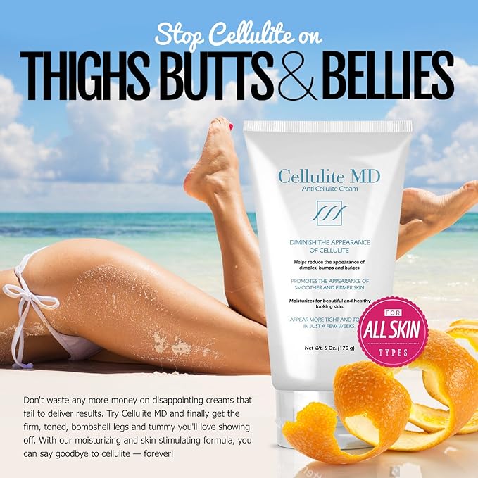 FIRMING TONING Cream Diminish Appearance Of Cellulite 6 oz New by Cellulite MD