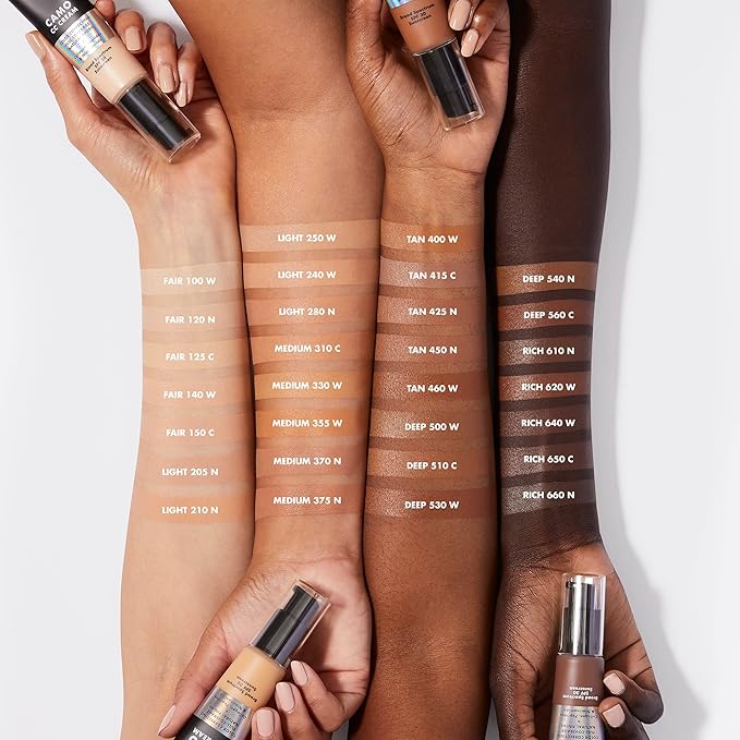 e.l.f. Camo CC Cream, SPF 30 Color-Correcting Medium-To-Full Coverage Face Foundation, Delivers An Airbrushed Finish, Vegan & Cruelty-Free, Deep 530 W