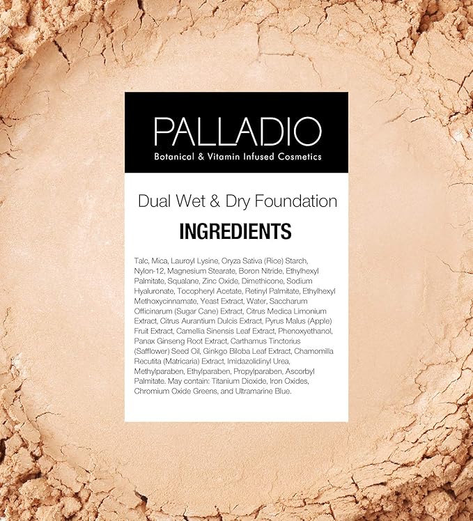 Palladio Dual Wet and Dry Foundation Refill Pan with Sponge, Squalane Infused, Apply Wet for Maximum Coverage or Dry for Light Finishing and Touchup, Minimize Fine Lines, All day Wear (NATURAL CLARY)