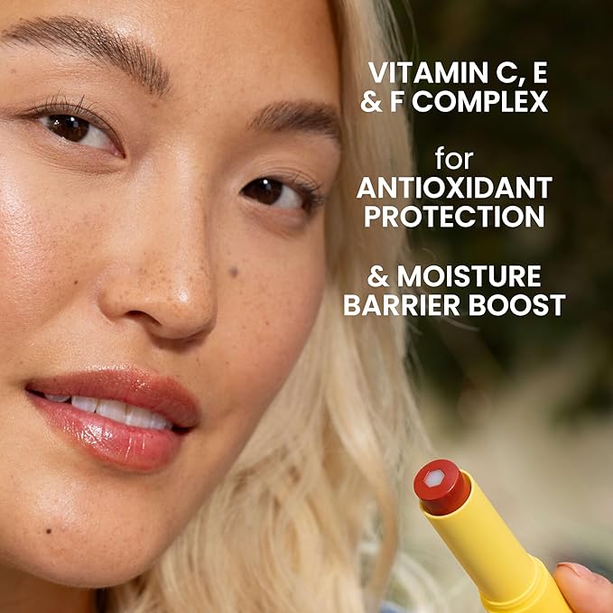 Burt’s Bees Back To School Dorm Essentials, Tinted Boosted Balm, Rose Knows, Hydrating Tinted Lip Balm with Vitamin C, E, and F Core, 24 Hour Lip Moisturizer, 100% Natural Origin, 1 Count, 0.16oz